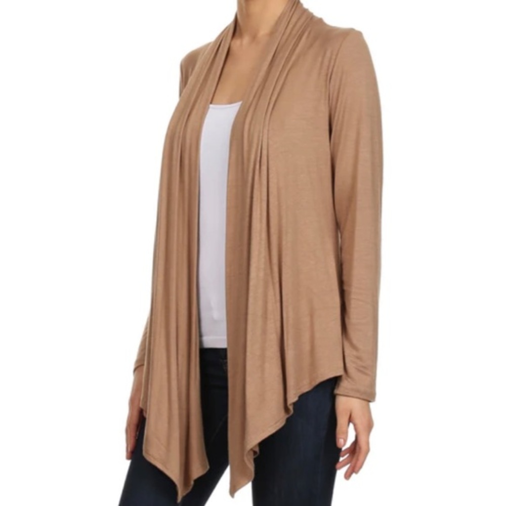 Jersey knit flow cardigan